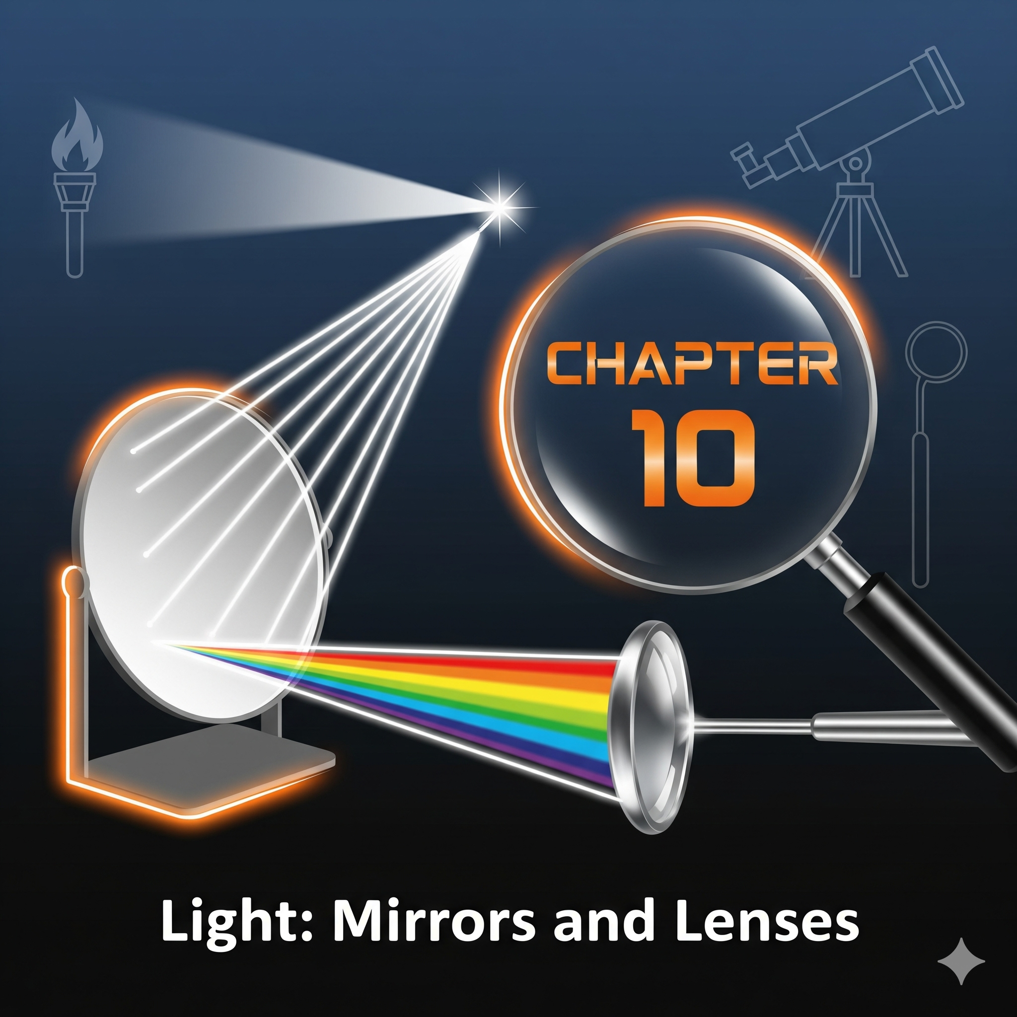 Complete Solutions and Summary of Light: Mirrors and Lenses – Curiosity Class 8 Science Chapter 10 – Summary, Questions, Answers, Extra Questions