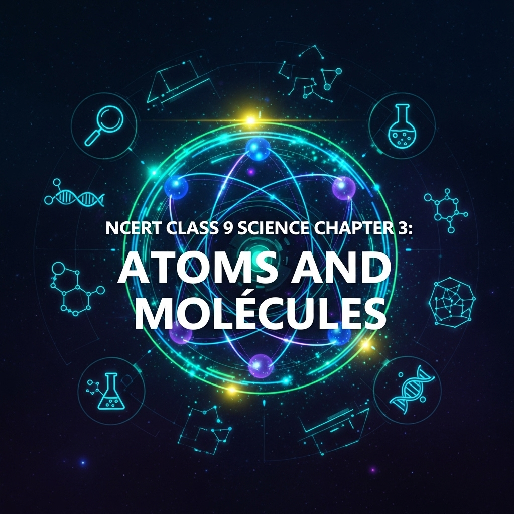 Complete Solutions and Summary of Atoms and Molecules – NCERT Class 9, Science, Chapter 3 – Summary, Questions, Answers, Extra Questions
