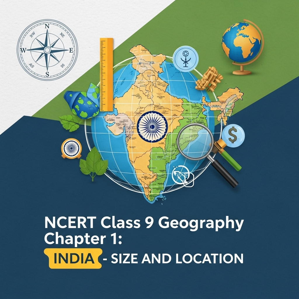 Complete Solutions and Summary of India - Size and Location – NCERT Class 9, Geography, Chapter 1 – Summary, Questions, Answers, Extra Questions