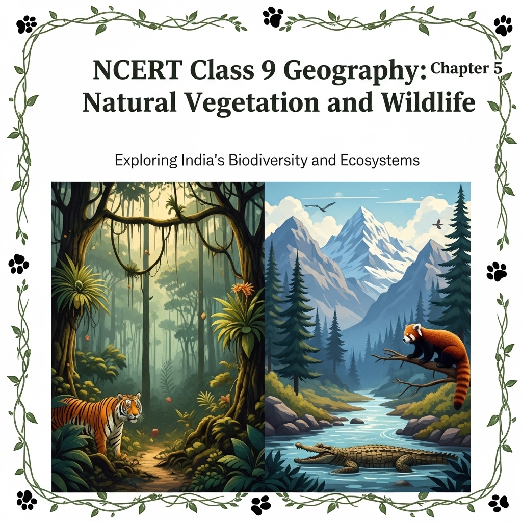 Complete Solutions and Summary of Natural Vegetation and Wildlife – NCERT Class 9, Geography, Chapter 5 – Summary, Questions, Answers, Extra Questions
