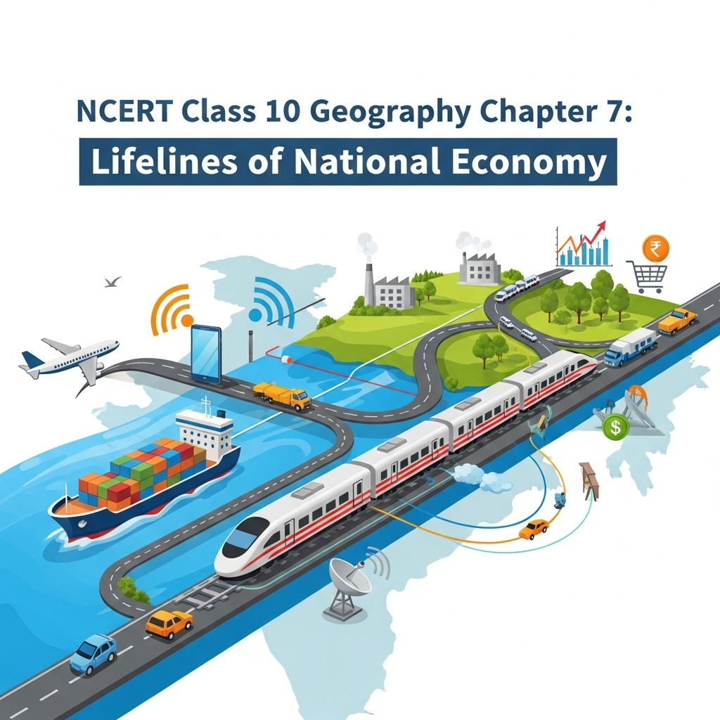 Complete Solutions and Summary of Lifelines of National Economy – NCERT Class 10, Geography, Chapter 7 – Summary, Questions, Answers, Extra Questions