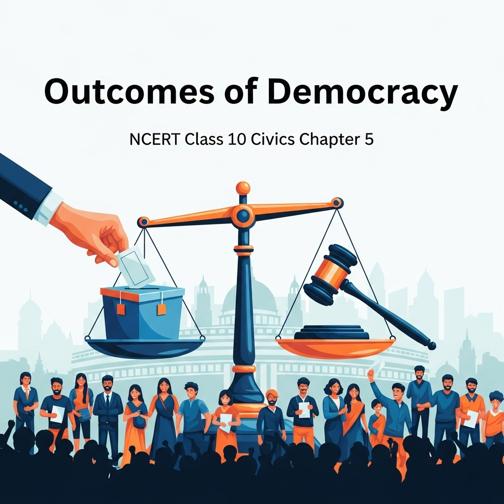Complete Solutions and Summary of Outcomes of Democracy – NCERT Class 10, Civics, Chapter 5 – Summary, Questions, Answers, Extra Questions