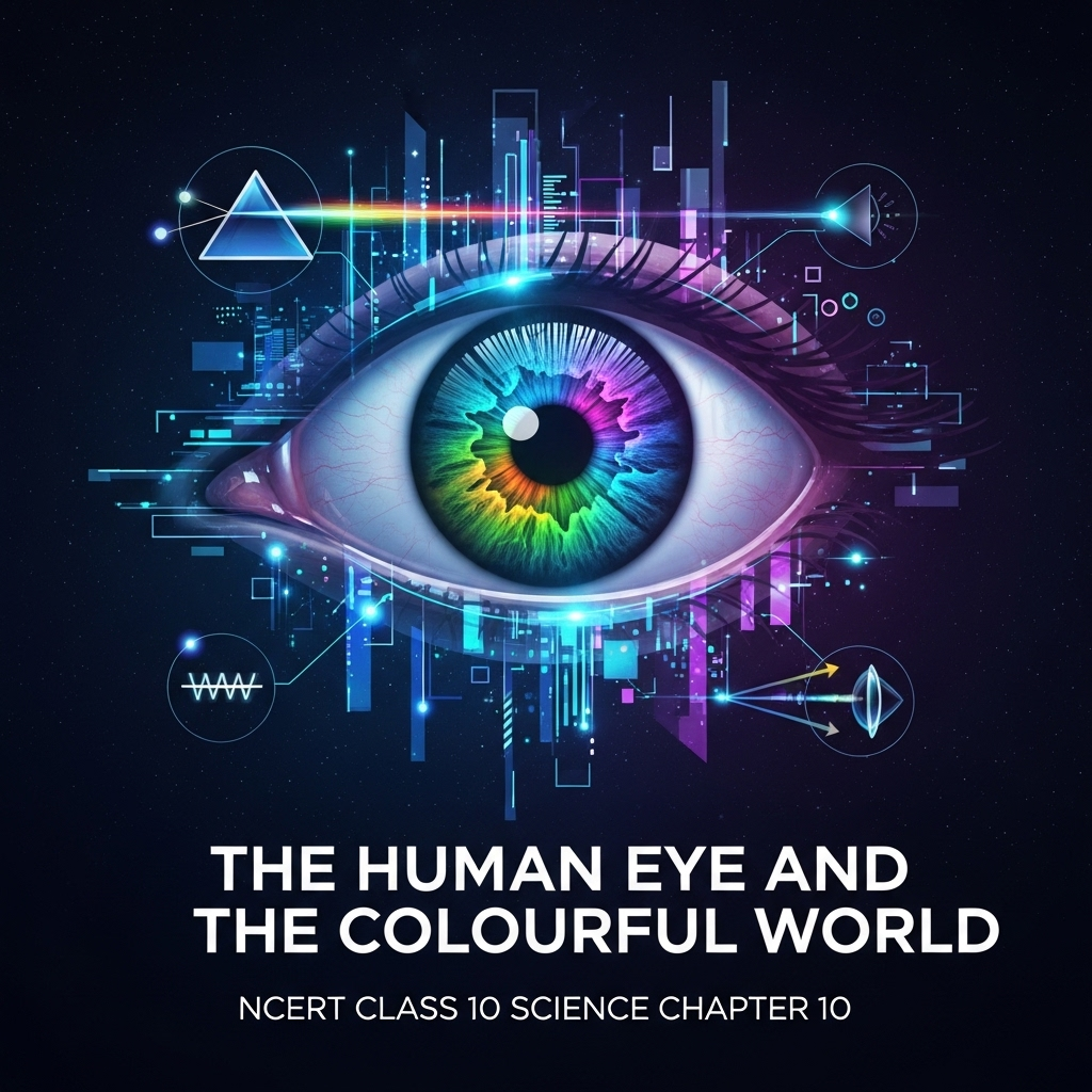 Complete Solutions and Summary of The Human Eye and the Colourful World – NCERT Class 10, Science, Chapter 10 – Summary, Questions, Answers, Extra Questions