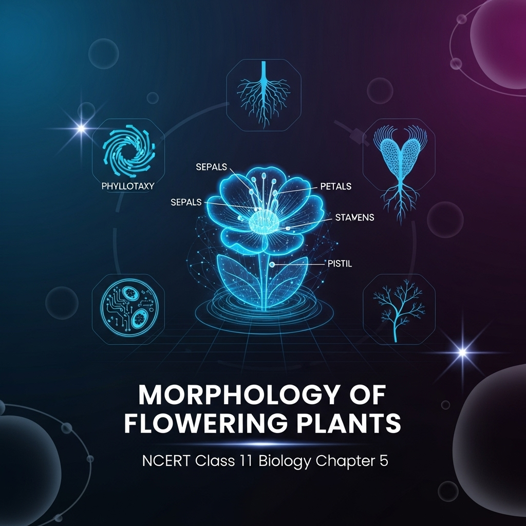 Complete Solutions and Summary of Morphology of Flowering Plants β NCERT Class 11, Biology, Chapter 5 β Summary, Questions, Answers, Extra Questions