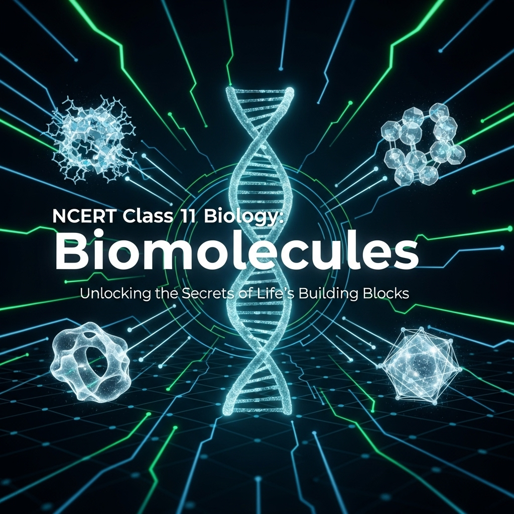 Complete Solutions and Summary of Biomolecules β NCERT Class 11, Biology, Chapter 9 β Summary, Questions, Answers, Extra Questions