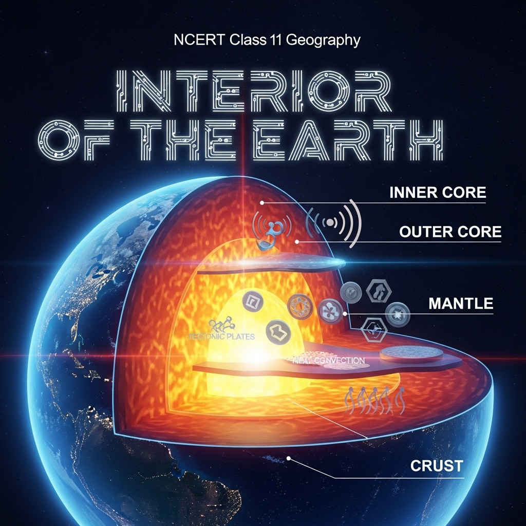Complete Solutions and Summary of Interior of the Earth – NCERT Class 11, Geography, Chapter 3 – Summary, Questions, Answers, Extra Questions