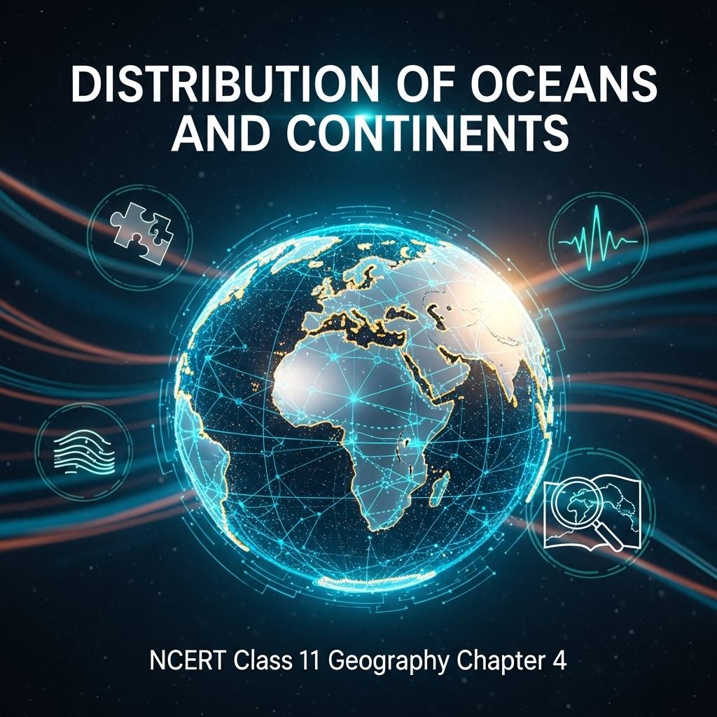 Complete Solutions and Summary of Distribution of Oceans and Continents – NCERT Class 11, Geography, Chapter 4 – Summary, Questions, Answers, Extra Questions