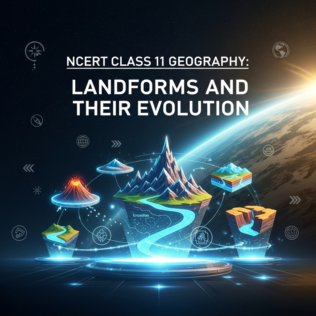 Complete Solutions and Summary of Landforms and Their Evolution – NCERT Class 11, Geography, Chapter 6 – Summary, Questions, Answers, Extra Questions
