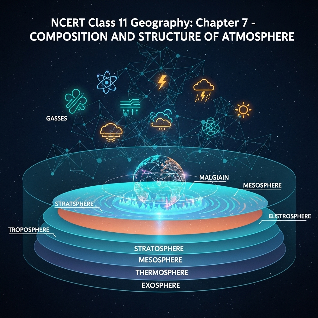 Complete Solutions and Summary of Composition and Structure of Atmosphere – NCERT Class 11, Geography, Chapter 7 – Summary, Questions, Answers, Extra Questions