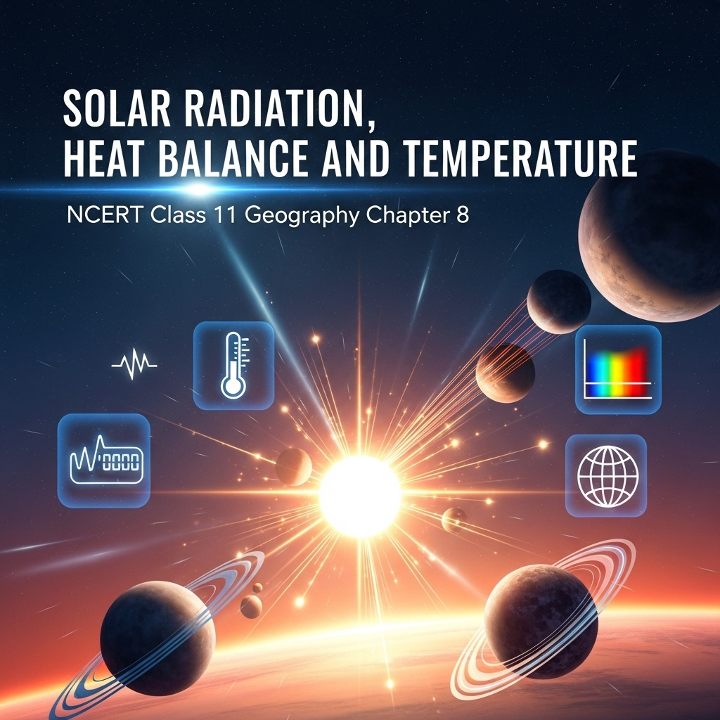 Complete Solutions and Summary of Solar Radiation, Heat Balance and Temperature – NCERT Class 11, Geography, Chapter 8 – Summary, Questions, Answers, Extra Questions