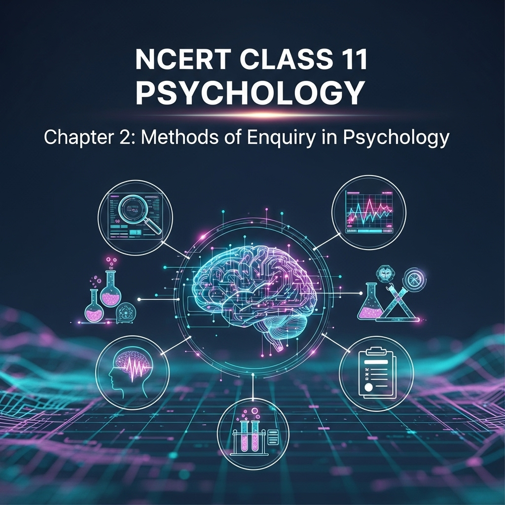 Complete Solutions and Summary of Methods of Enquiry in Psychology β NCERT Class 11, Psychology, Chapter 2 β Summary, Questions, Answers, Extra Questions