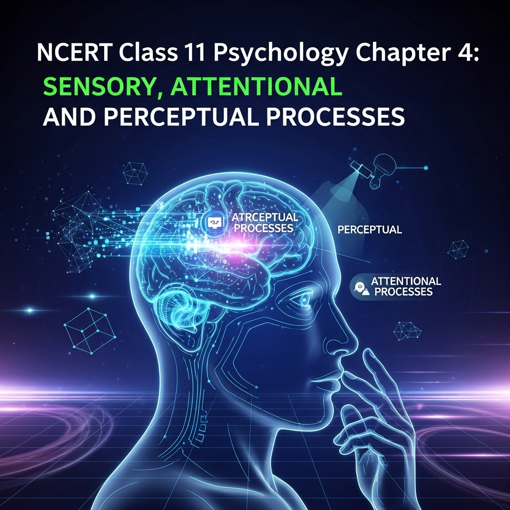 Complete Solutions and Summary of Sensory, Attentional and Perceptual Processes β NCERT Class 11, Psychology, Chapter 4 β Summary, Questions, Answers, Extra Questions