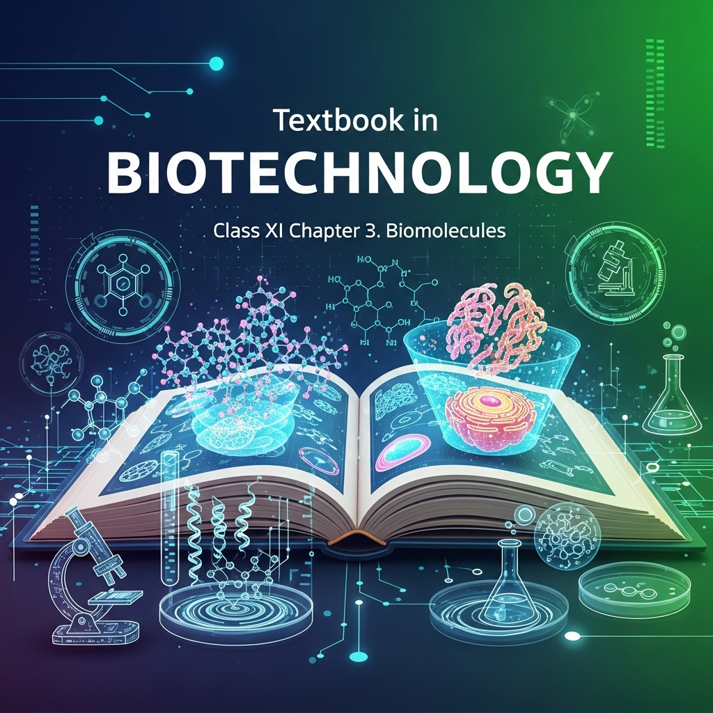 Complete Summary and Solutions for Biomolecules β NCERT Class XI Biotechnology, Chapter 3 β Types, Structure, Functions, Exercises