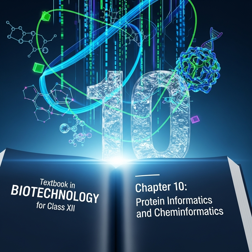 Complete Summary and Solutions for Protein Informatics and Cheminformatics β NCERT Class XI Biotechnology, Chapter 10 β Computational Analysis, Drug Design, Databases, Exercises