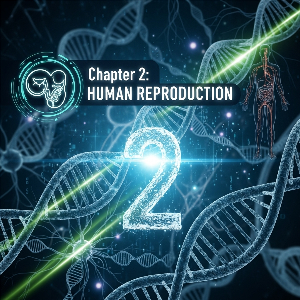 Complete Summary and Solutions for Human Reproduction β NCERT Class XII Biology, Chapter 2 β Male and Female Reproductive Systems, Gametogenesis, Menstrual Cycle, Fertilisation, Pregnancy, Parturition, and Questions with Answers