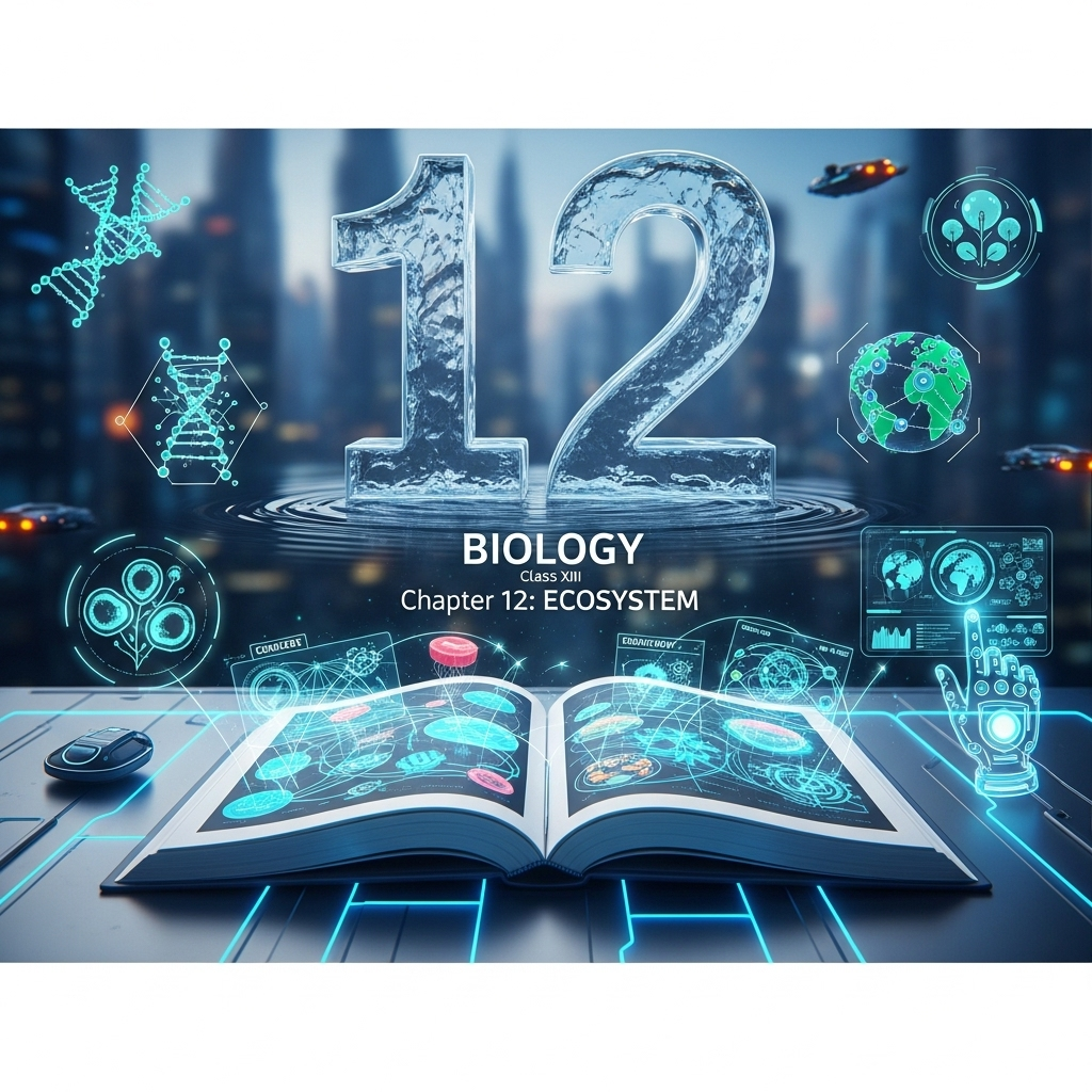 Complete Summary and Solutions for Ecosystem β NCERT Class XII Biology, Chapter 12 β Structure, Function, Productivity, Energy Flow, Pyramids