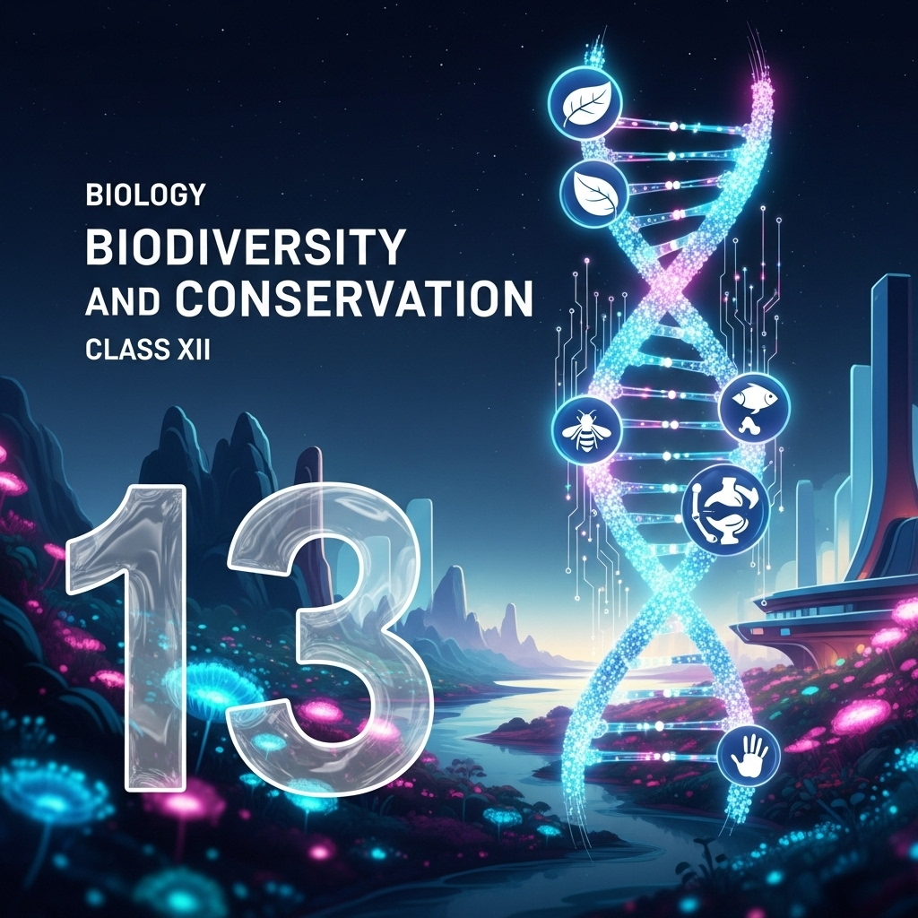 Complete Summary and Solutions for Biodiversity and Conservation β NCERT Class XII Biology, Chapter 13 β Types, Significance, Threats, Conservation Strategies