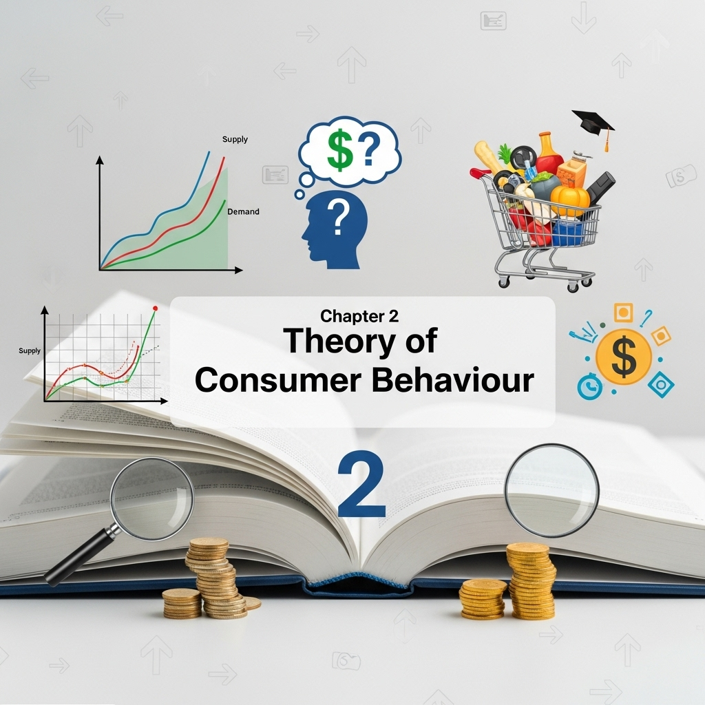 Complete Summary and Solutions for Theory of Consumer Behaviour – NCERT Class XII Economics, Chapter 2 – Utility Analysis, Budget Constraints, Demand Curve, Elasticity