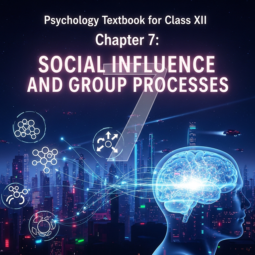 Complete Summary and Solutions for Social Influence and Group Processes – NCERT Class XII Psychology, Chapter 7 – Explanation, Key Terms, Questions, and Answers