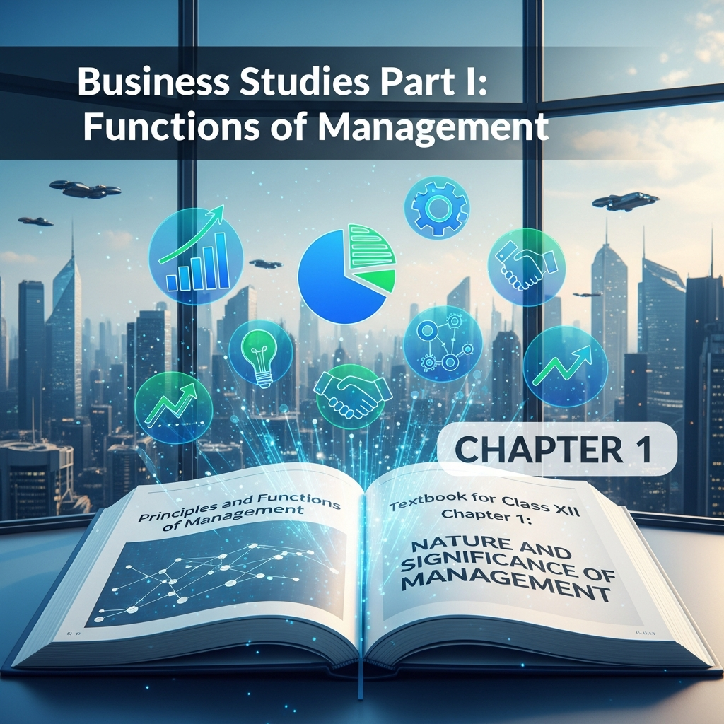 Complete Summary and Solutions for Nature and Significance of Management – NCERT Class XII Business Studies, Part I, Chapter 1 – Characteristics, Functions, Importance, Questions, Answers