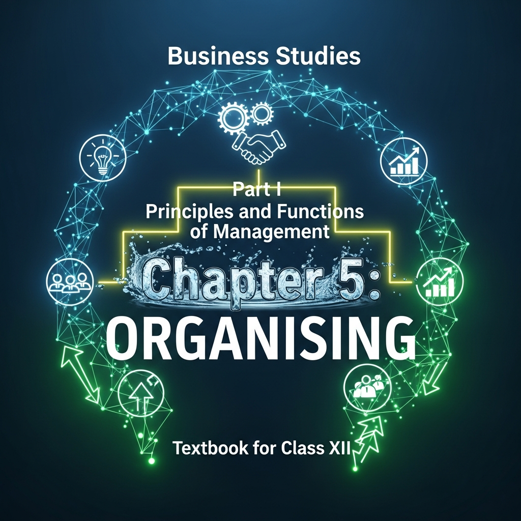 Complete Summary and Solutions for Organising – NCERT Class XII Business Studies, Part I, Chapter 5 – Concept, Process, Structures, Delegation, Decentralisation, Questions, Answers