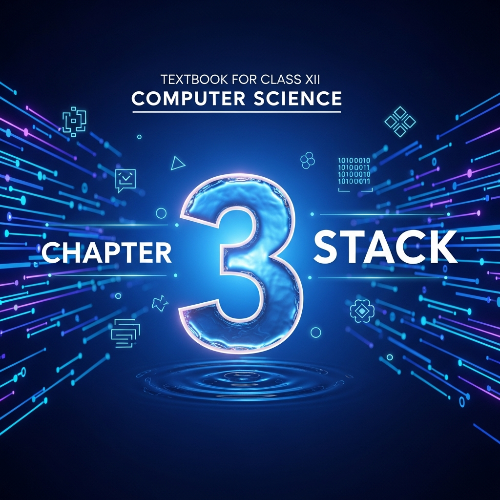 Complete Summary and Solutions for Stack – NCERT Class XII Computer Science, Chapter 3 – Introduction, Operations, Applications, Implementation, Questions, Answers