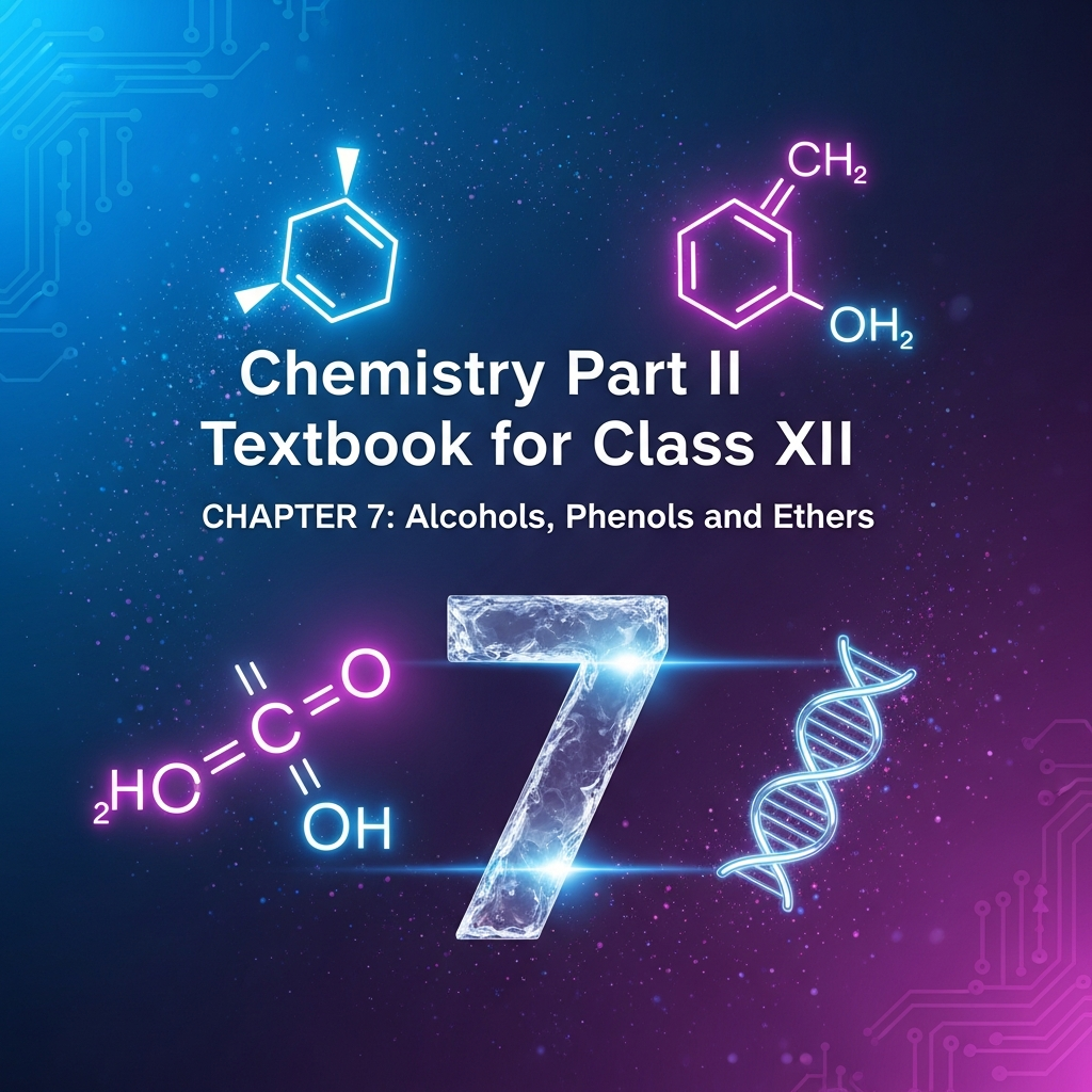 Complete Summary and Solutions for Alcohols, Phenols and Ethers – NCERT Class XII Chemistry Part II, Chapter 7 – Nomenclature, Properties, Preparation, and Reactions