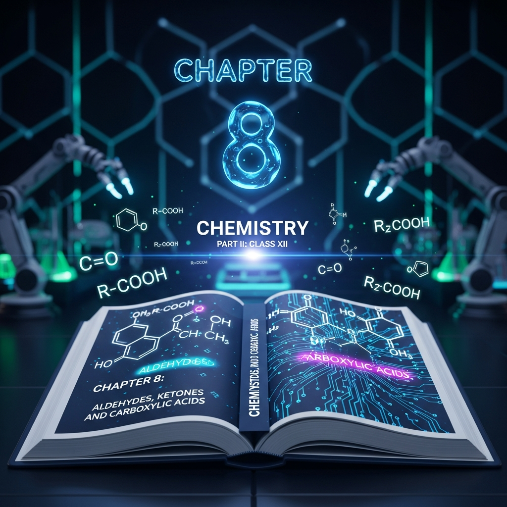 Complete Summary and Solutions for Aldehydes, Ketones and Carboxylic Acids – NCERT Class XII Chemistry Part II, Chapter 8 – Structure, Preparation, Properties, and Uses