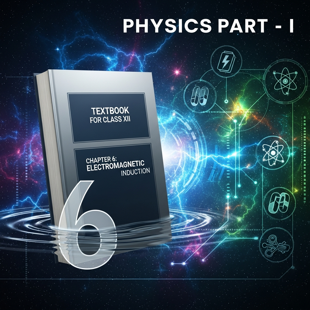 Complete Summary and Solutions for Electromagnetic Induction – NCERT Class XII Physics Part I, Chapter 6 – Faraday’s Laws, Lenz’s Law, Induced EMF, and Applications