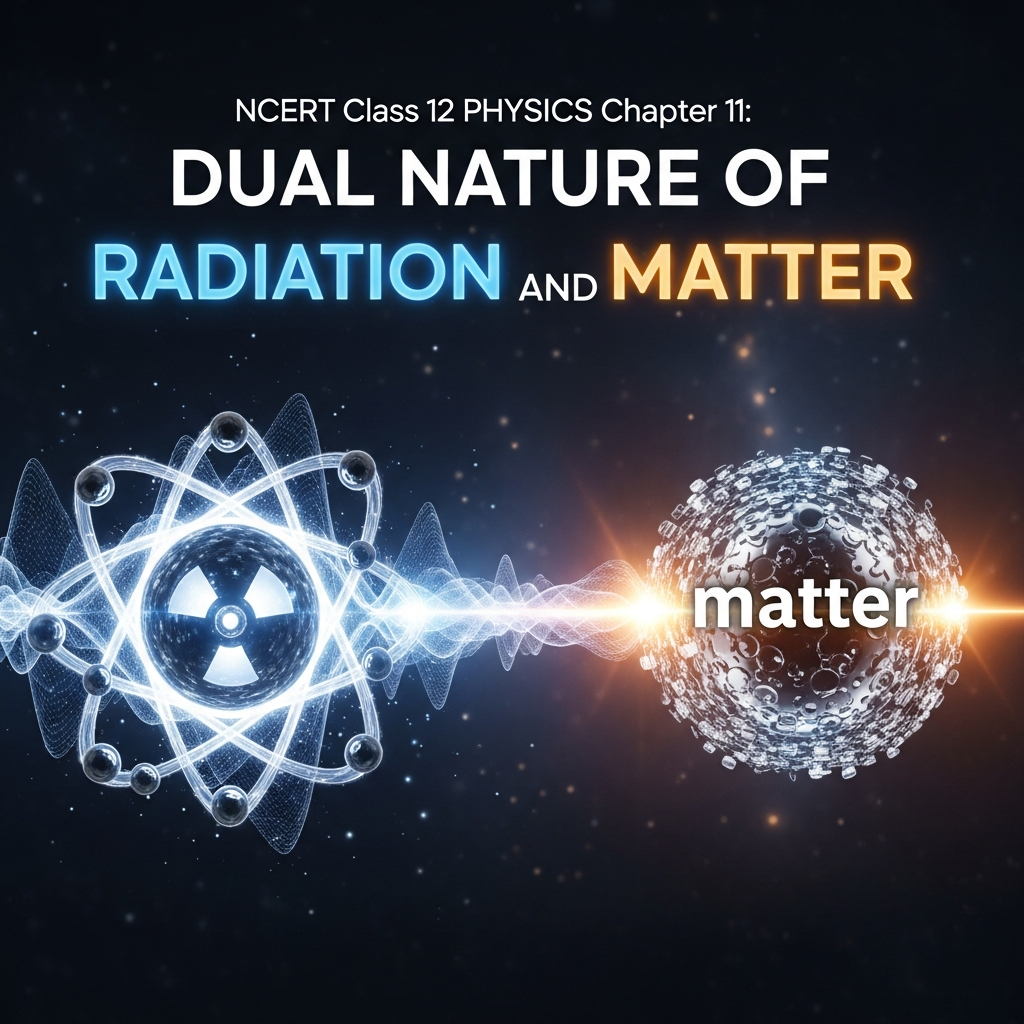 Complete Summary and Solutions for Dual Nature of Radiation and Matter – NCERT Class XII Physics Part II, Chapter 11 – Photoelectric Effect, de Broglie Waves, and Matter Waves
