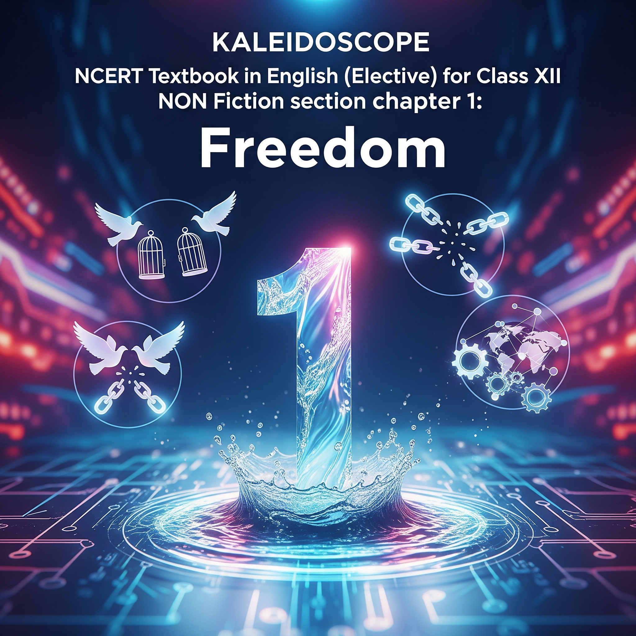 Complete Summary and Solutions for Freedom – NCERT Class XII KALEIDOSCOPE English Elective, Chapter 1 – Non-Fiction Summary, Explanation, Questions, Answers