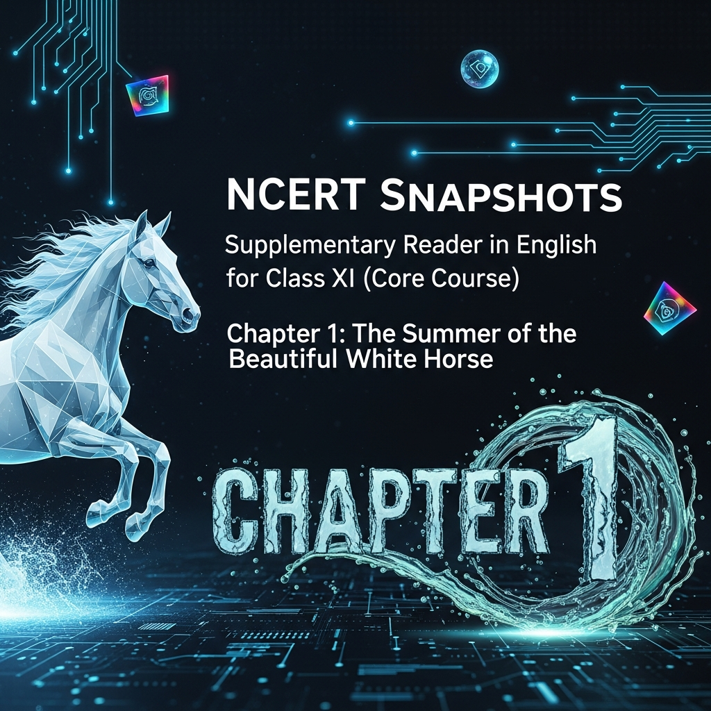 Complete Summary and Solutions for The Summer of the Beautiful White Horse – Snapshots NCERT Class XI English, Chapter 1 – Summary, Explanation, Questions, Answers