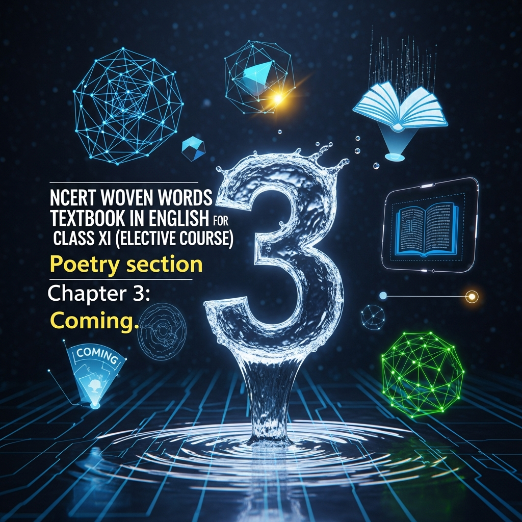 Complete Summary and Solutions for Coming – Woven Words NCERT Class XI English Elective, Chapter 3 – Summary, Explanation, Questions, Answers