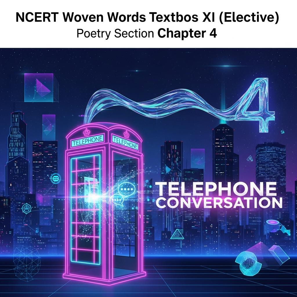 Complete Summary and Solutions for Telephone Conversation – Woven Words NCERT Class XI English Elective, Chapter 4 – Summary, Explanation, Questions, Answers