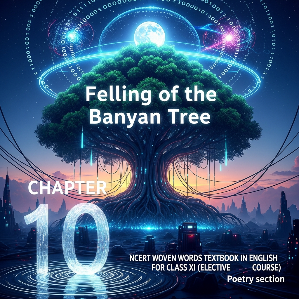 Complete Summary and Solutions for Felling of the Banyan Tree – Woven Words Class XI English (Elective), Poetry Chapter 10 – Explanation, Questions, Answers