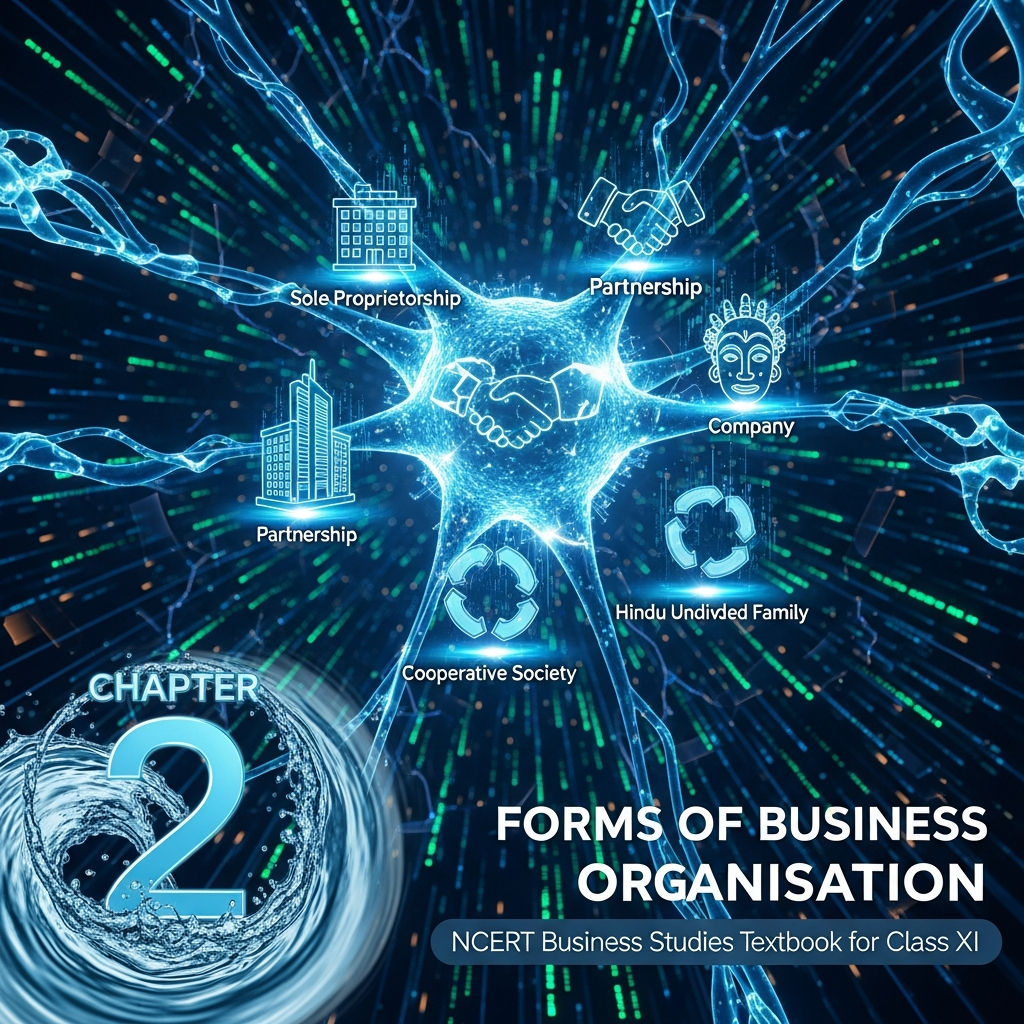 Complete Summary and Solutions for Forms of Business Organisation – NCERT Class XI Business Studies, Chapter 2 – Explanation, Questions, Answers