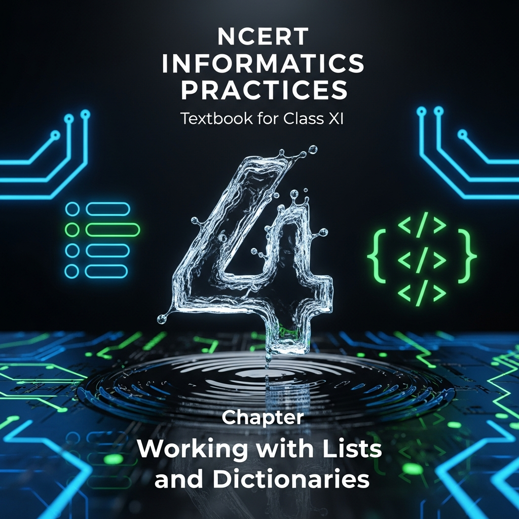 Complete Summary and Solutions for Working with Lists and Dictionaries – NCERT Class XI Informatics Practices, Chapter 4 – Explanation, Questions, Answers