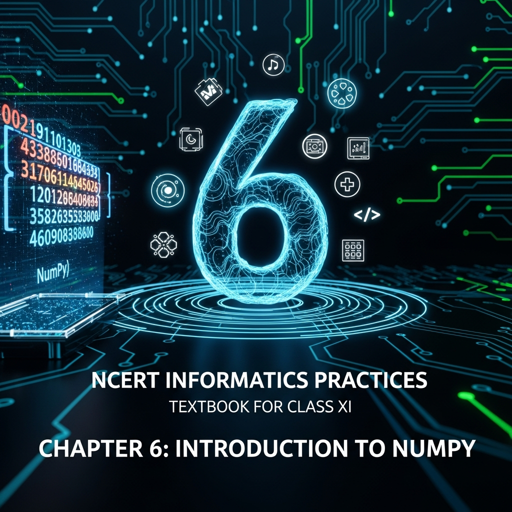 Complete Summary and Solutions for Introduction to NumPy – NCERT Class XI Informatics Practices, Chapter 6 – Explanation, Questions, Answers
