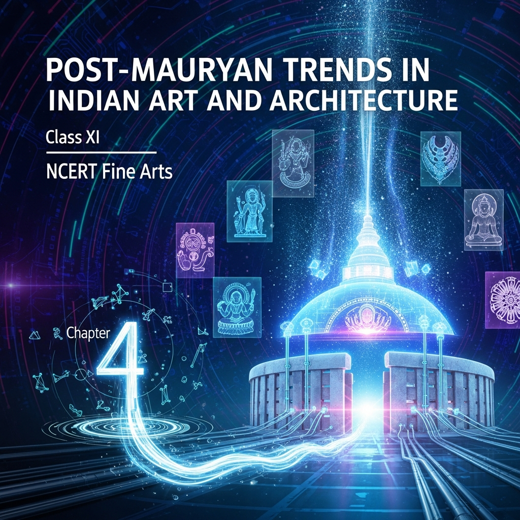 Complete Summary and Solutions for Post-Mauryan Trends in Indian Art and Architecture – NCERT Class XI Fine Arts, Chapter 4 – Explanation, Questions, Answers