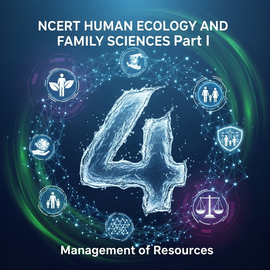 Complete Summary and Solutions for Management of Resources – NCERT Class XI Human Ecology and Family Sciences, Part I, Chapter 4 – Explanation, Questions, Answers
