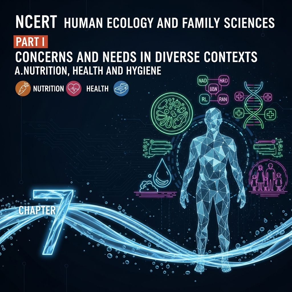 Complete Summary and Solutions for Concerns and Needs in Diverse Contexts - Nutrition, Health, and Hygiene – NCERT Class XI Human Ecology and Family Sciences, Part I, Chapter 7A – Explanation, Questions, Answers