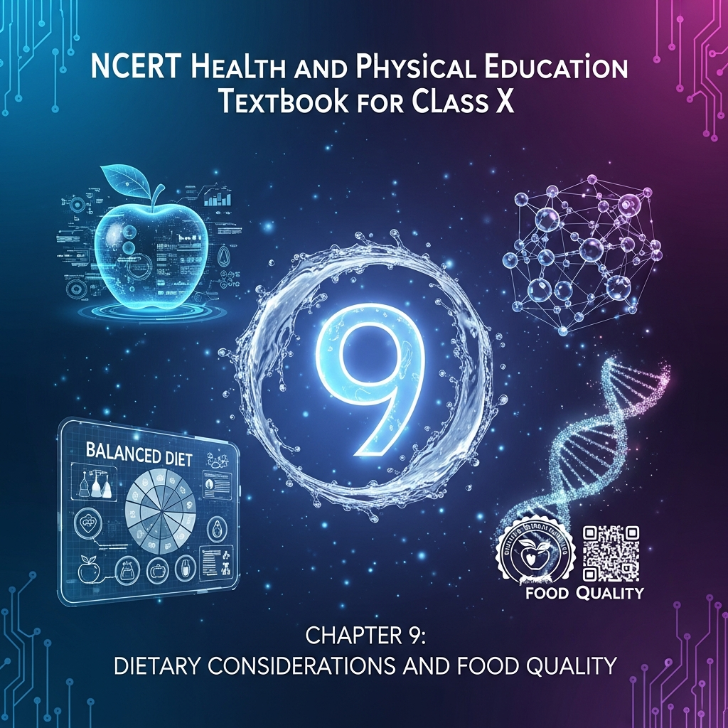 Complete Summary and Solutions for Dietary Considerations and Food Quality – NCERT Class X Health and Physical Education, Chapter 9 – Explanation, Questions, Answers