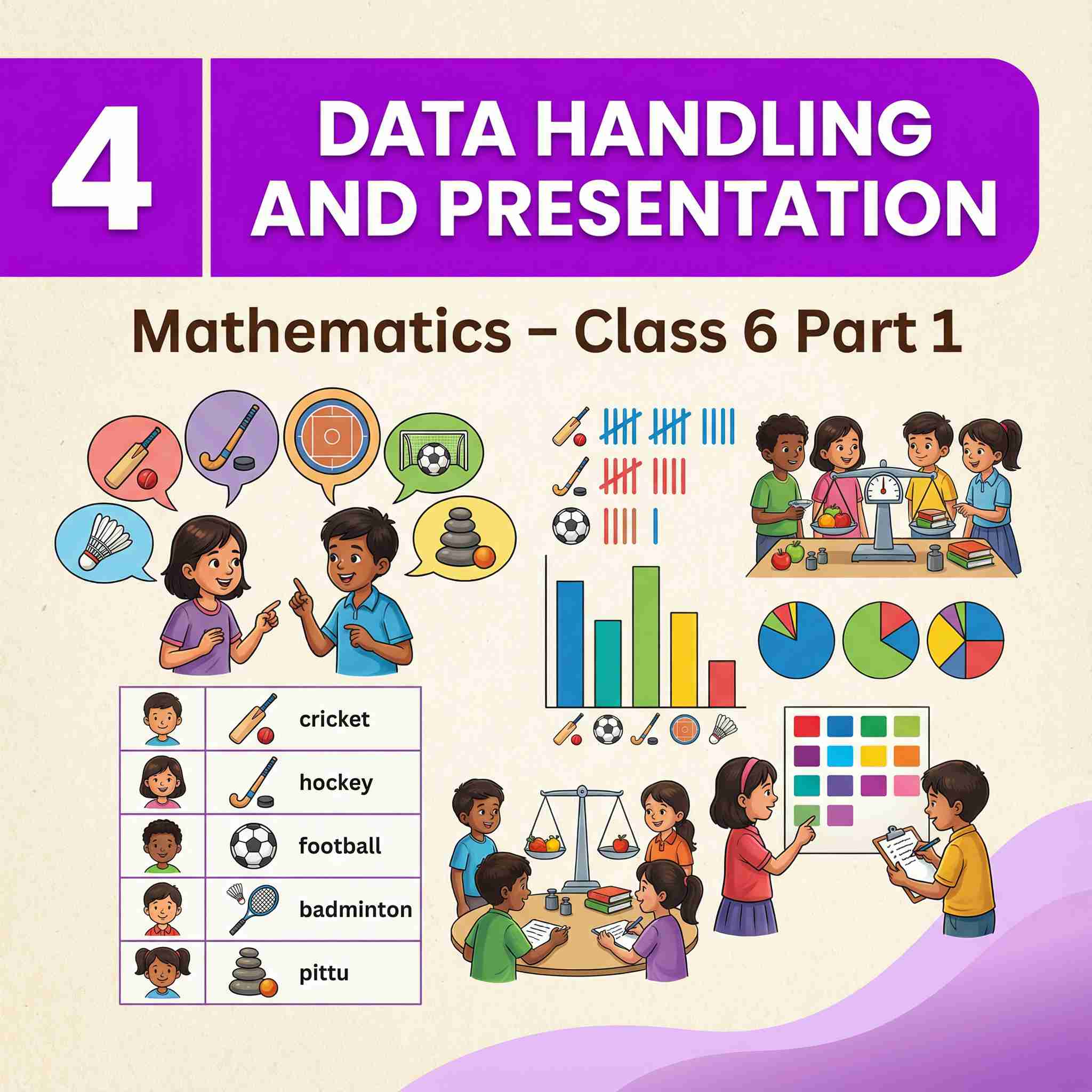 Complete Summary, Explanations, and Solutions for Data Handling and Presentation â Ganita Prakash Class VI, Chapter 4 â Pictographs, Bar Graphs, Questions, Answers