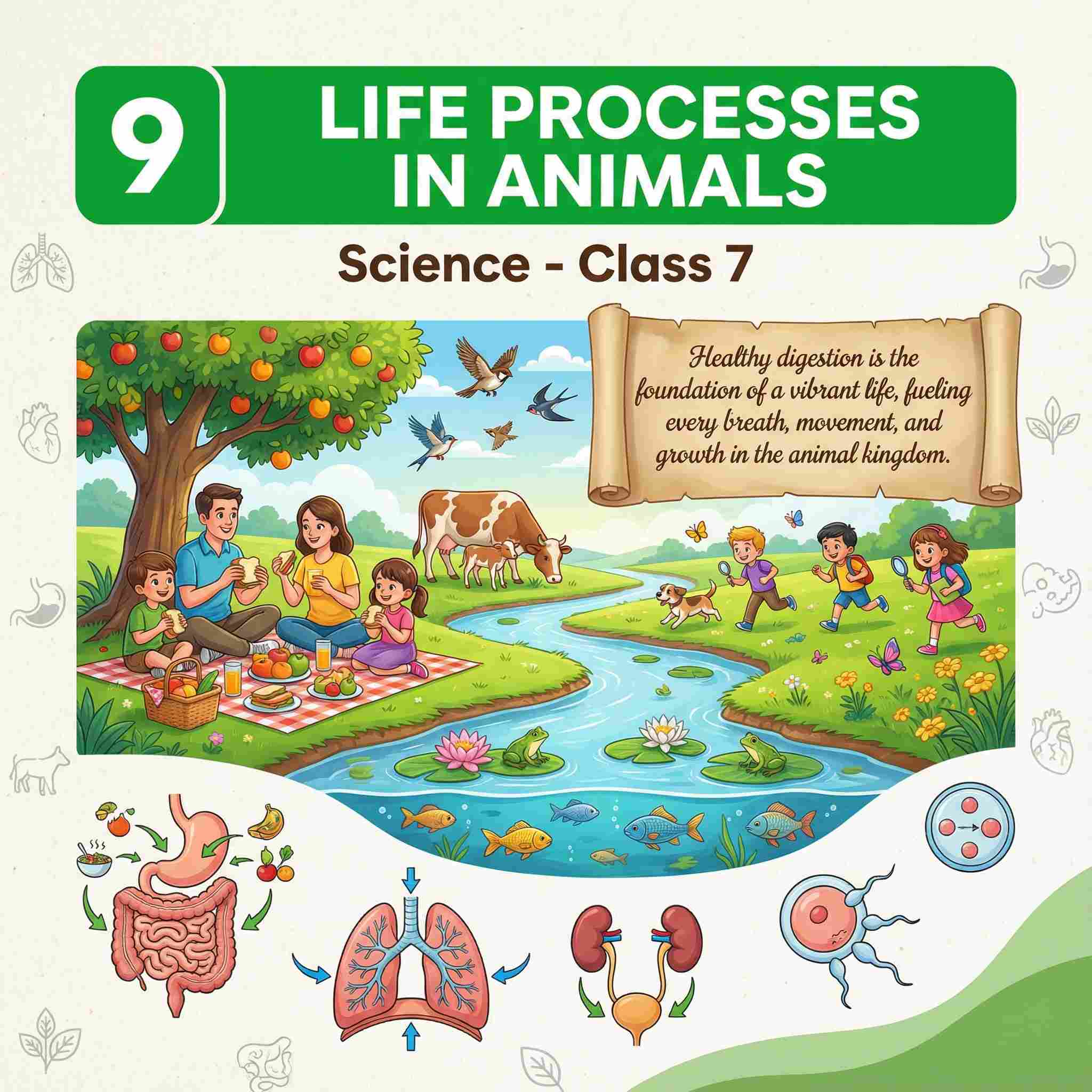 Class 7 Science Chapter 9: Life Processes in Animals | Complete NCERT Notes, Human Digestion, Respiration, Alimentary Canal, Activity 9.1 Solved
