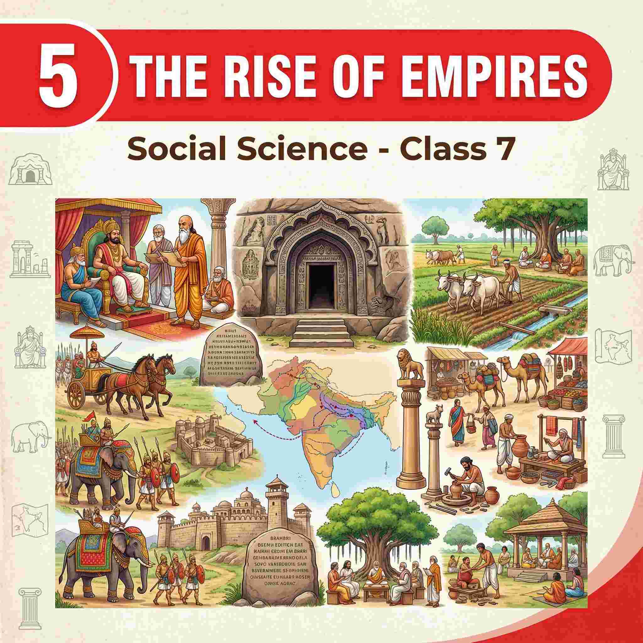 Class 7 Social Science Chapter 5: The Rise of Empires | Meaning of Empire, Features, Pataliputra Story, Tribute, Army, Administration, Trade & Culture