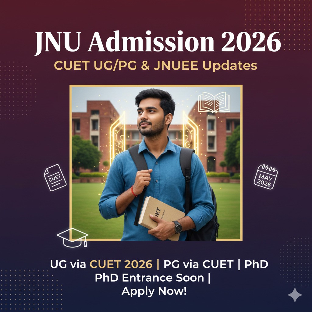 JNU Admission 2026: Entrance Exam Dates, CUET PG/UG Requirements & PhD Process