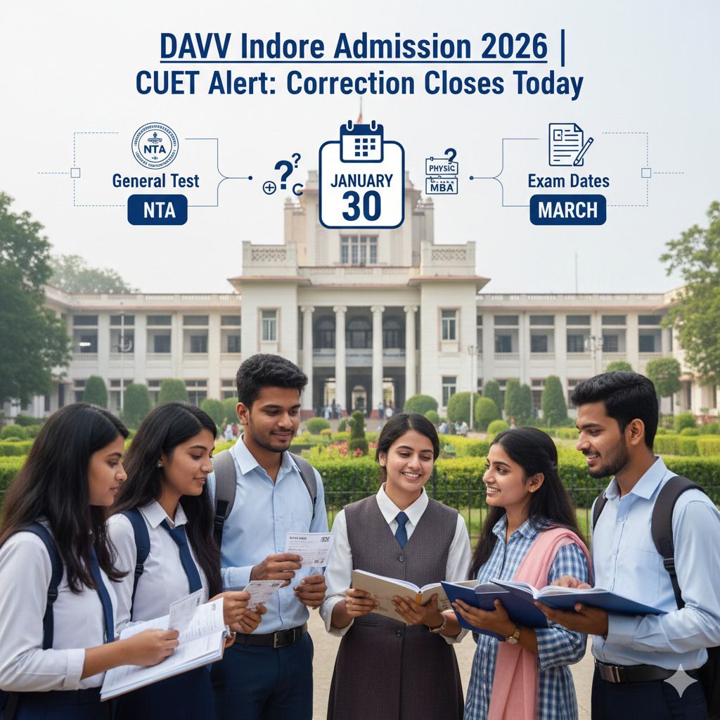 DAVV Indore Admission 2026: CUET Dates, Subject Mapping & Fees