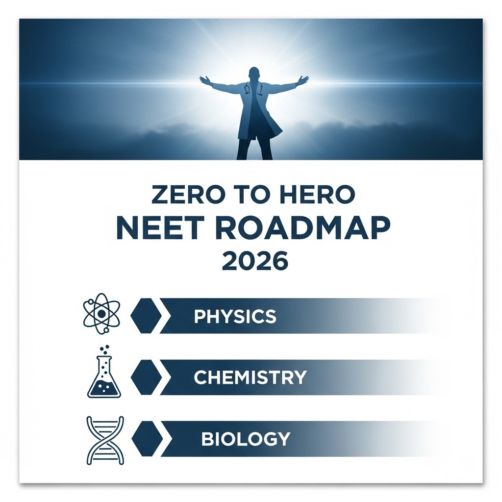 A complete NEET UG 2025–2026 preparation roadmap covering syllabus analysis, study timetable, subject-wise strategy, revision plans, and exam-day tips for medical aspirants.
