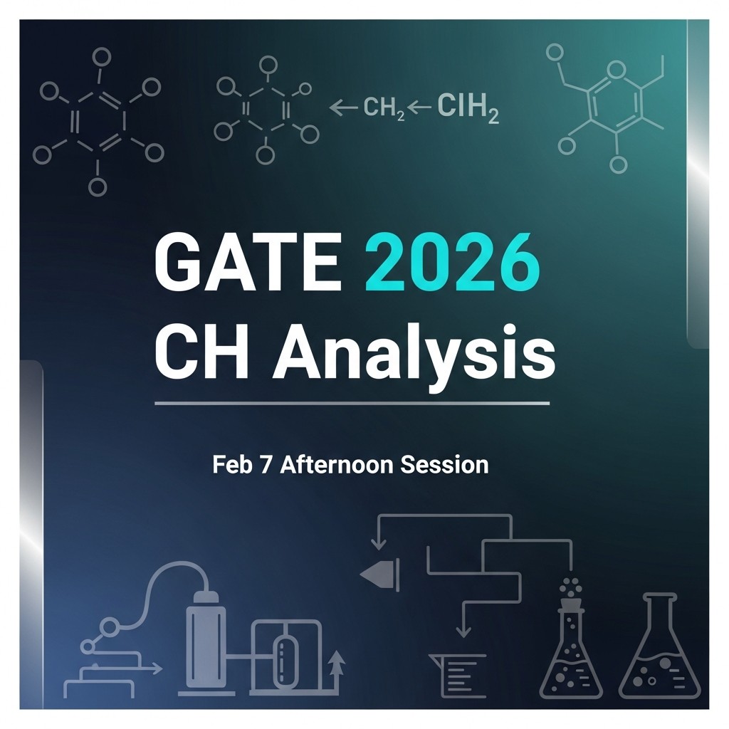 GATE 2026 Chemical Engineering (CH) Paper Analysis: Difficulty, Weightage & Cutoffs
