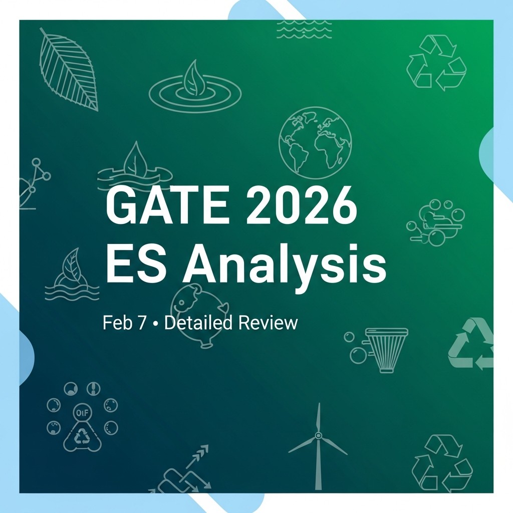 GATE 2026 Environmental Science (ES) Paper Analysis: Difficulty & Cutoffs